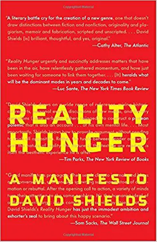 Reality Hunger: A Manifesto - cover